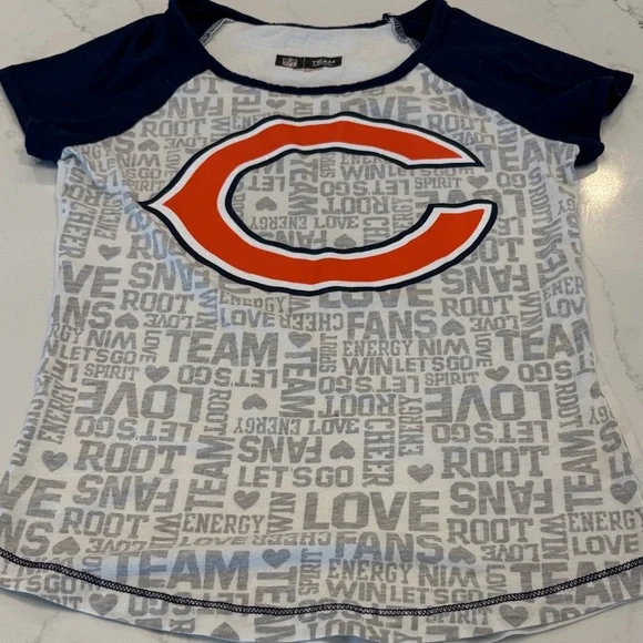 NFL Kids Navy and Gray Chicago Bears Graphic Tee - Picture 2 of 3